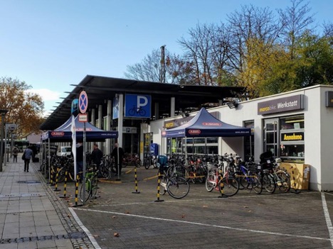 Parking and bike rack