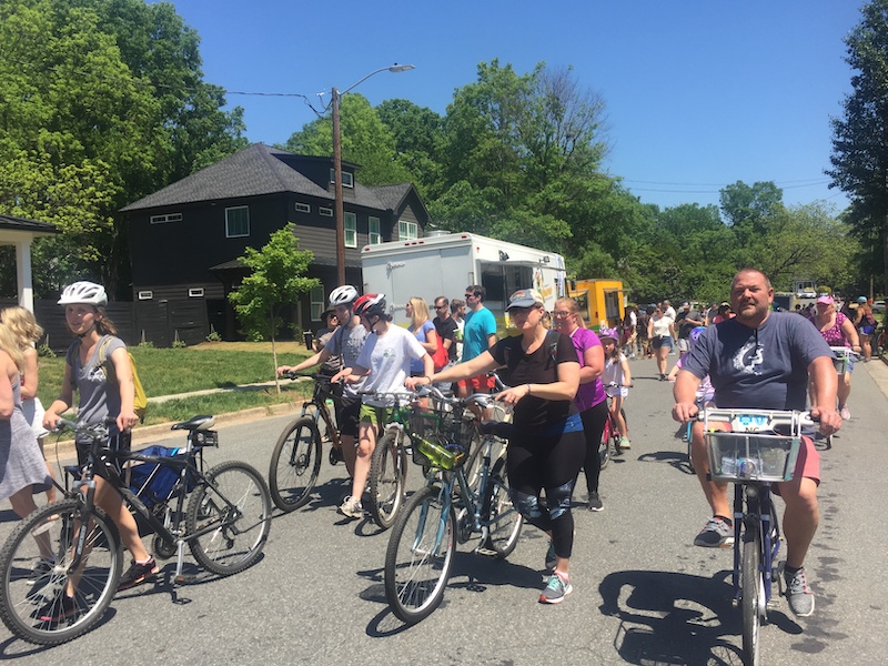 Gathering of bicyclists
