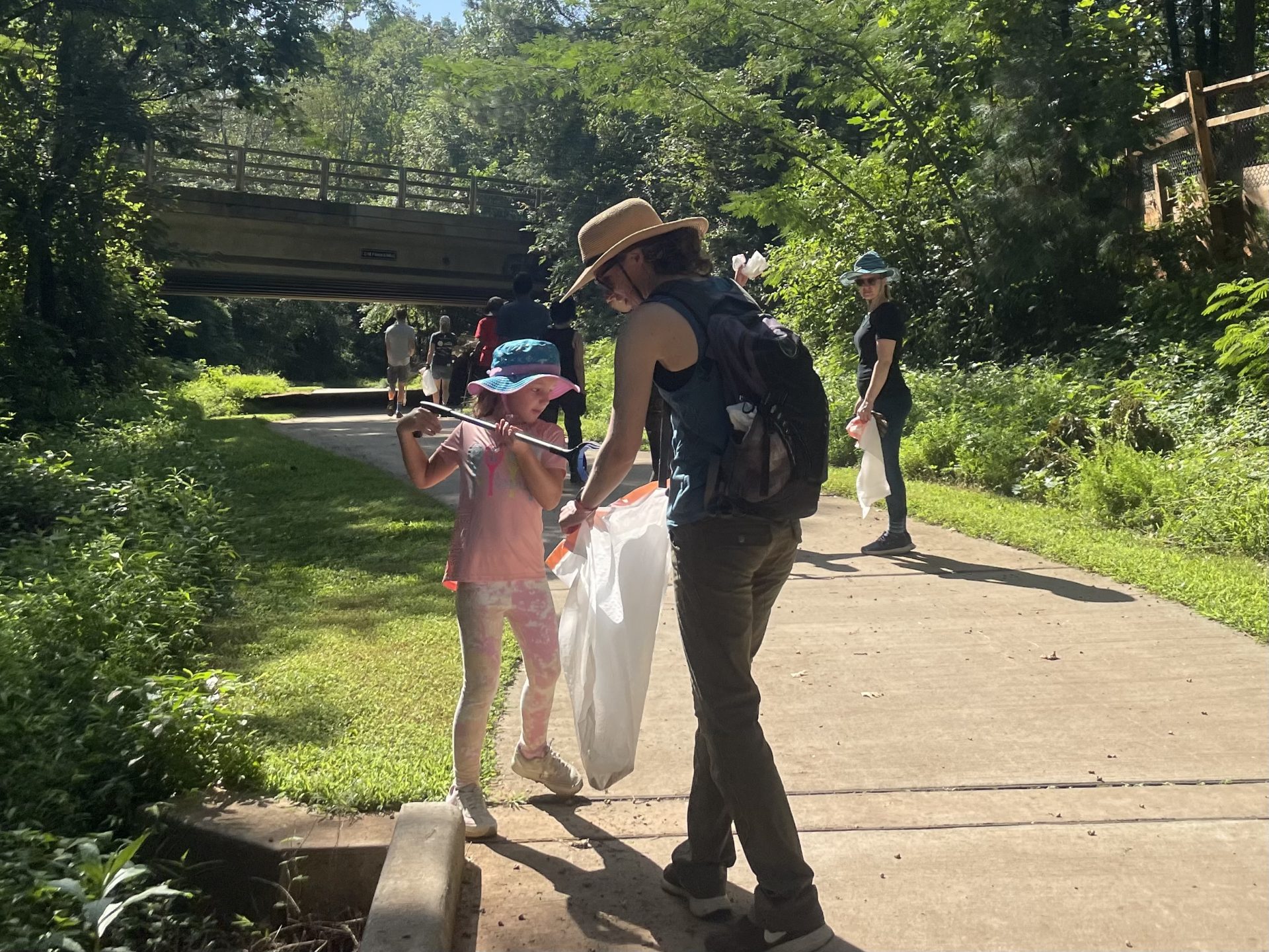Volunteers at the Campbell Creek stream clean