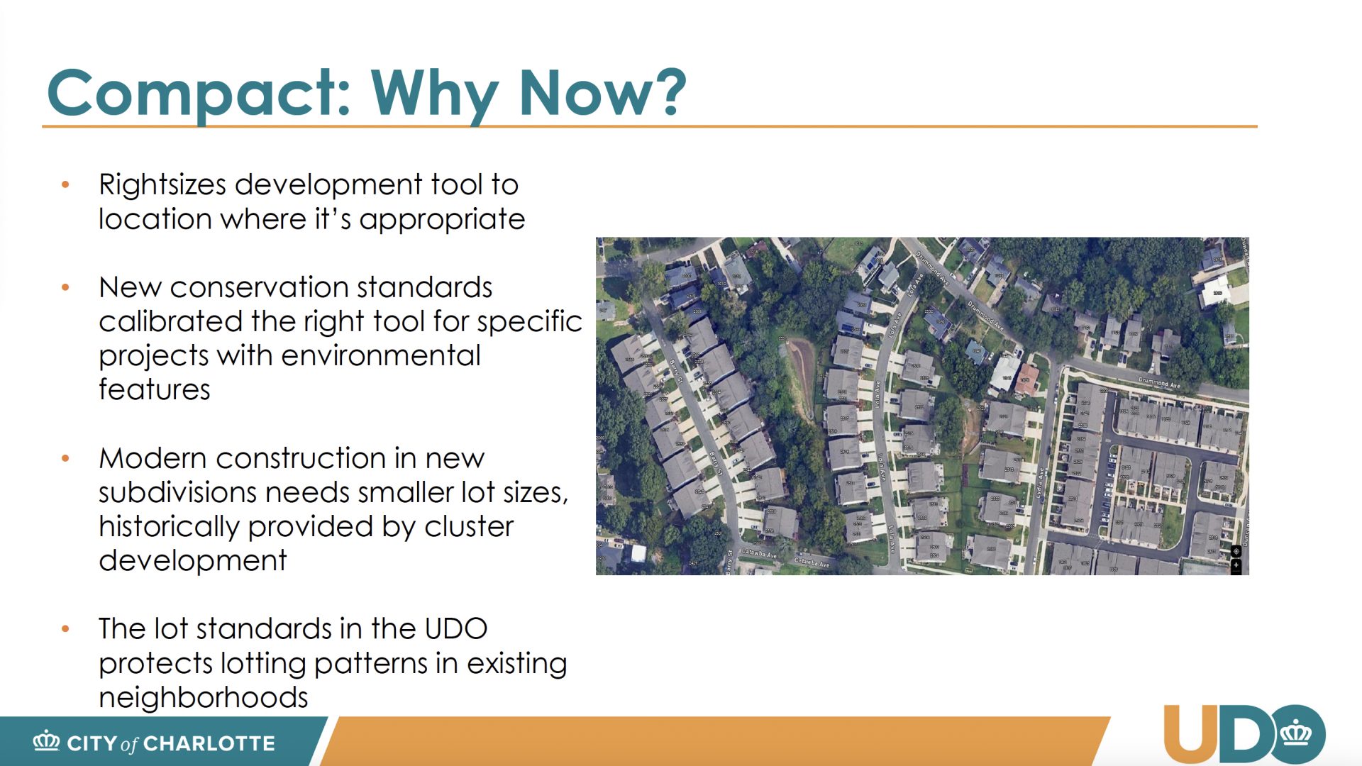 Sustain Charlotte  recommends Compact Development text amendment